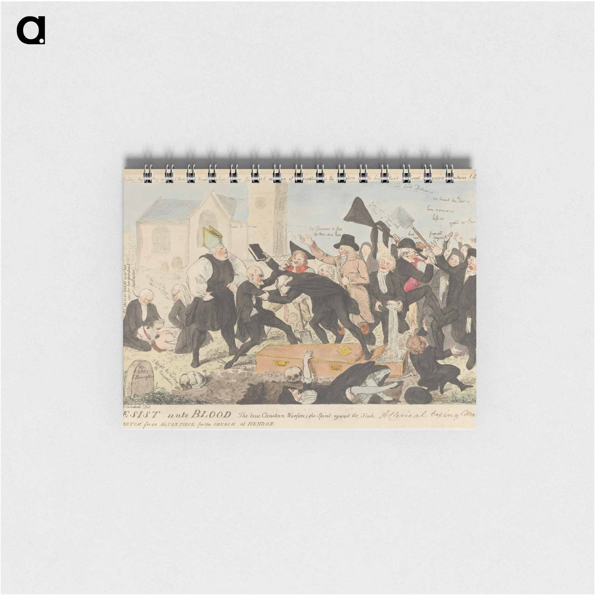 アートメモ帳-Resist Unto Blood, the True Christian Warfare, The Spirit Against the Flesh (A Clerical Boxing Match)
 - イェール大学アートギャラリー Memo.