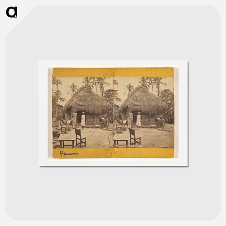アートポストカード-Native Hut, Panama
 - エドワード マイブリッジ Postcard.
