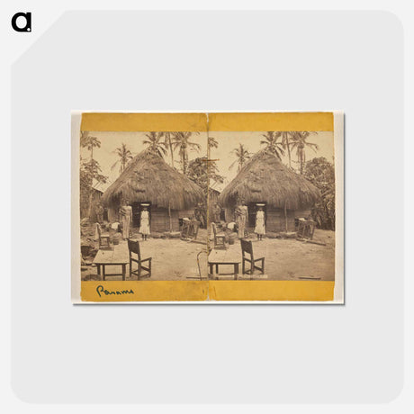 アートポストカード-Native Hut, Panama
 - エドワード マイブリッジ Postcard.