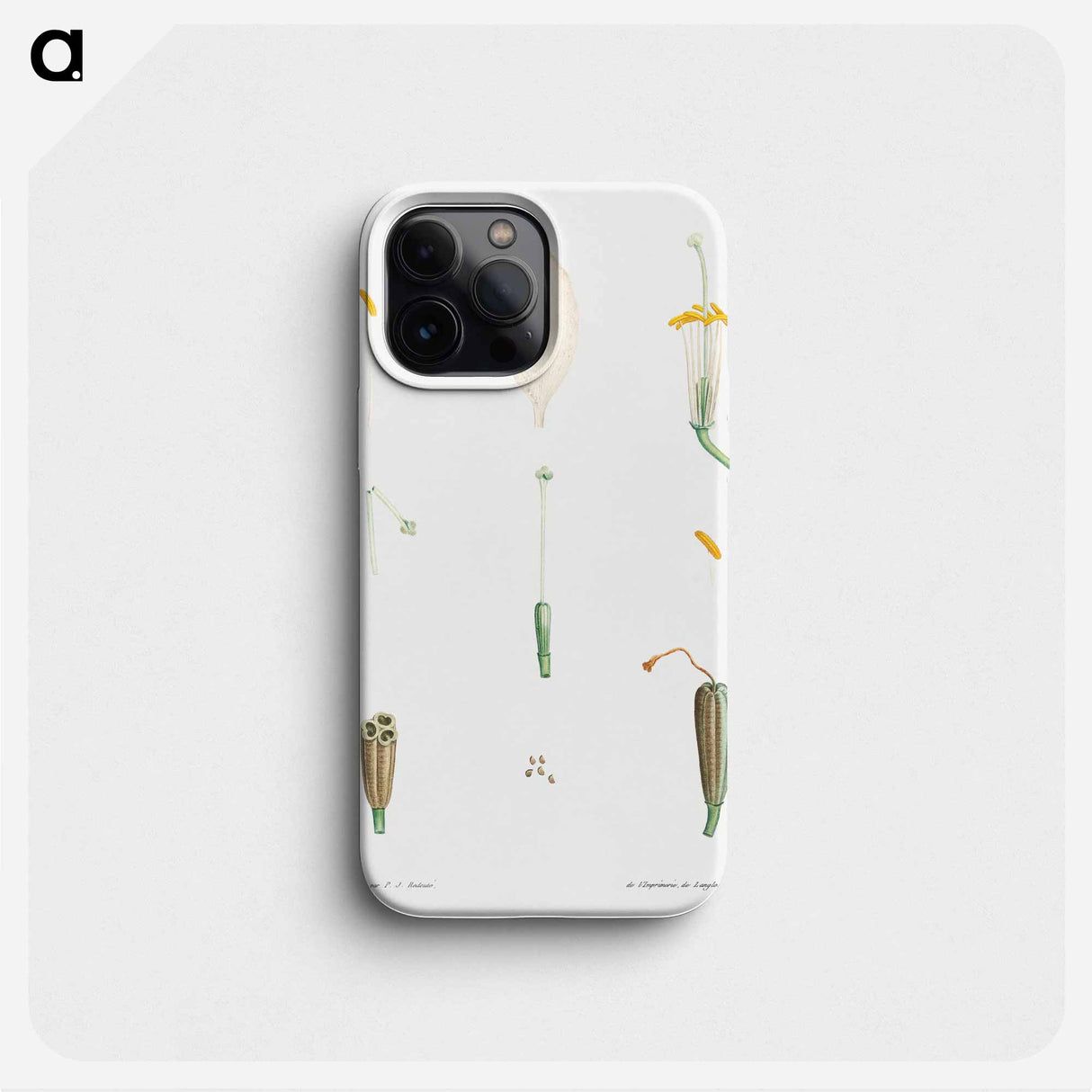 Flower parts from La Botanique de JJ Rousseau - Pierre Joseph Redouté Phone Case.