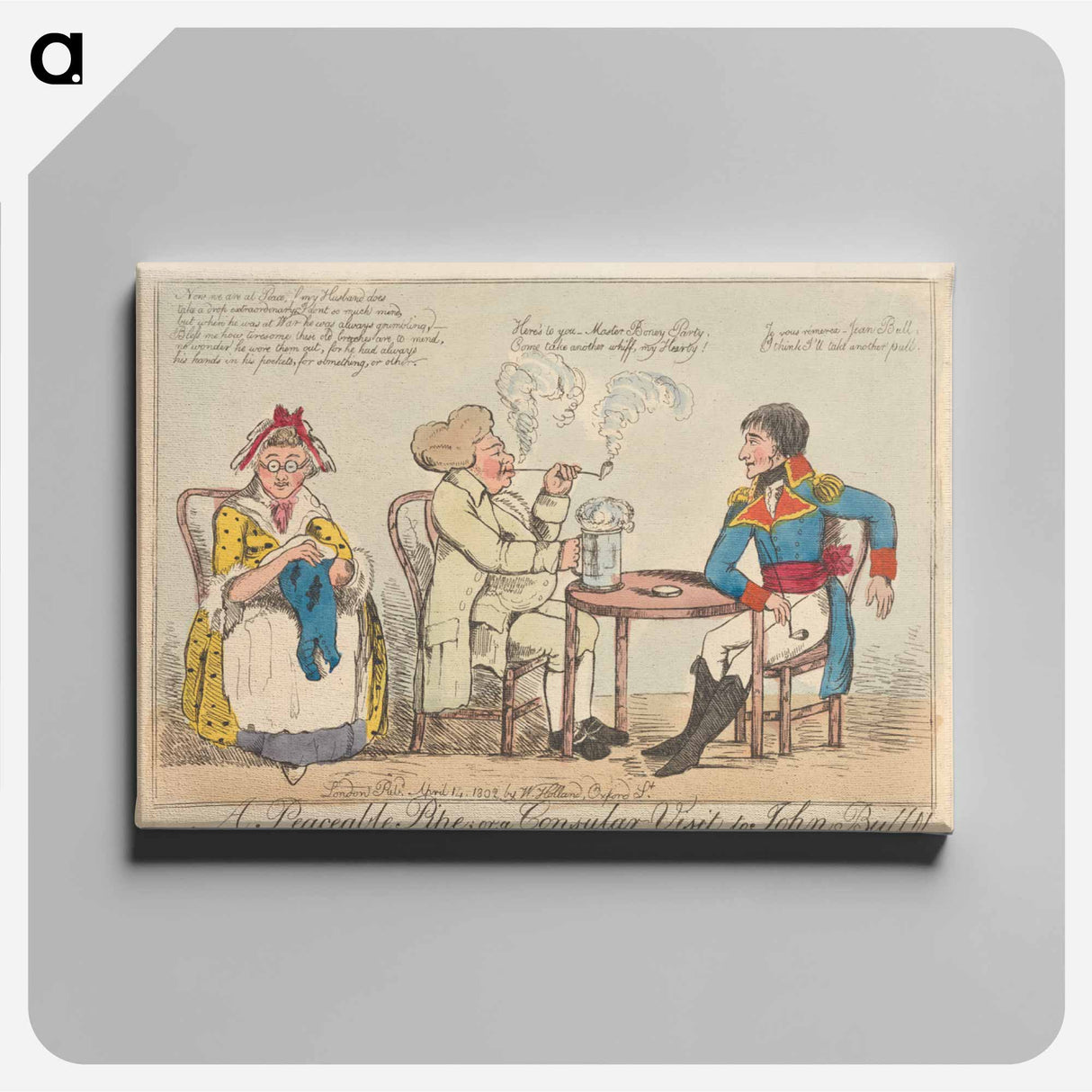 アートパネル-A Peaceable Pipe; or, A Consular Visit to John Bull!!
 - イェール大学アートギャラリー Canvas.