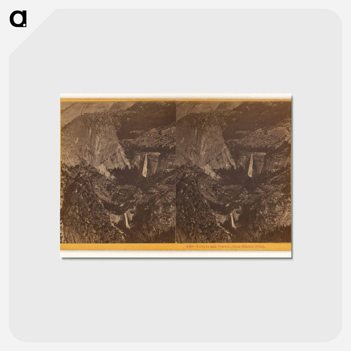 アートポストカード-Yowiye and Piwyac, from Glacier Point
 - エドワード マイブリッジ Postcard.
