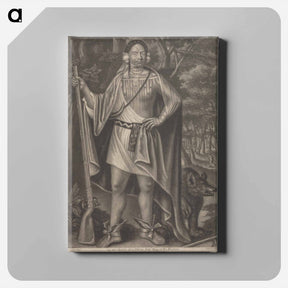 アートパネル-Portraits of Four Indian Kings of Canada: Sa Ga Yeath Pieth Tow, King of the Maquas
 - イェール大学アートギャラリー Canvas.