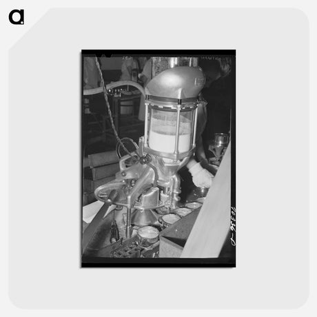 アートポストカード-Salmon Salting Machine
 - ラッセル リー Postcard.