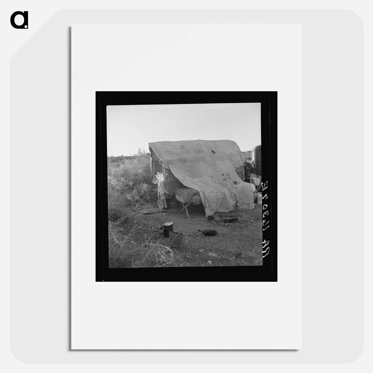 Oklahomans encamped on a river bottom near Holtville, California - Dorothea Lange Poster.