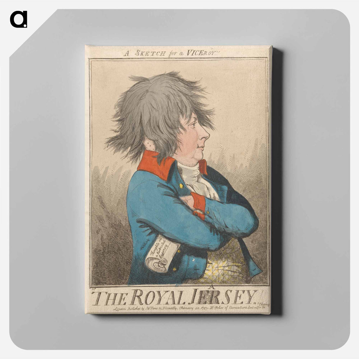 アートパネル-The Royal Jasey!! A Sketch For a Vice-Roy!!
 - イェール大学アートギャラリー Canvas.