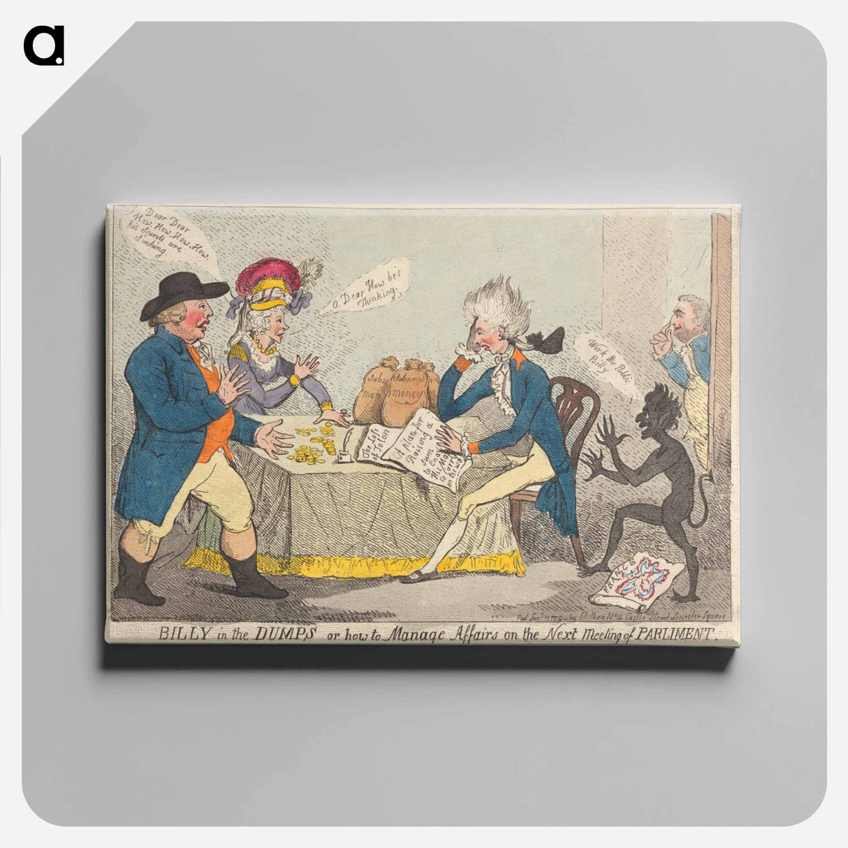 アートパネル-Billy in the Dumps or How to Manage Affairs on the Next Meeting of Parliament
 - イェール大学アートギャラリー Canvas.