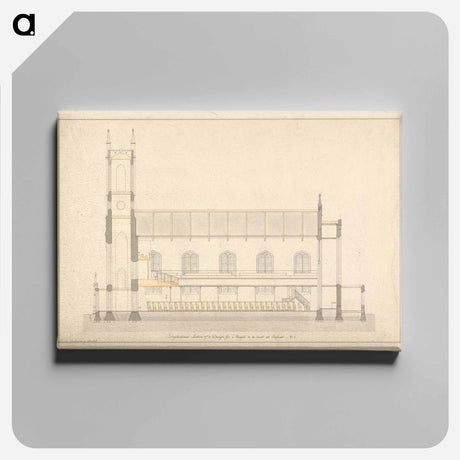 アートパネル-Design for a Chapel at Enfield: Longitudinal Section
 - イェール大学アートギャラリー Canvas.