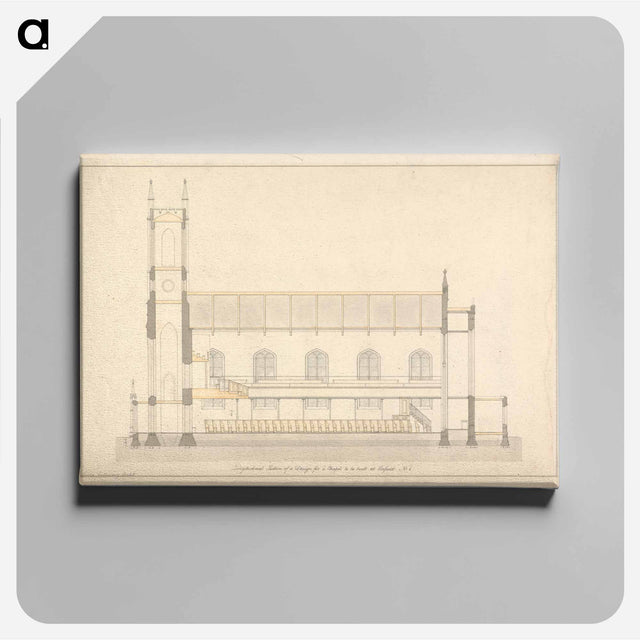 アートパネル-Design for a Chapel at Enfield: Longitudinal Section
 - イェール大学アートギャラリー Canvas.