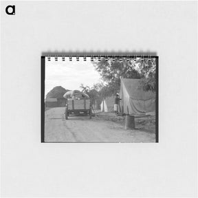 アートメモ帳-Cotton camp near Exeter, California - ドロテア ラング Memo.