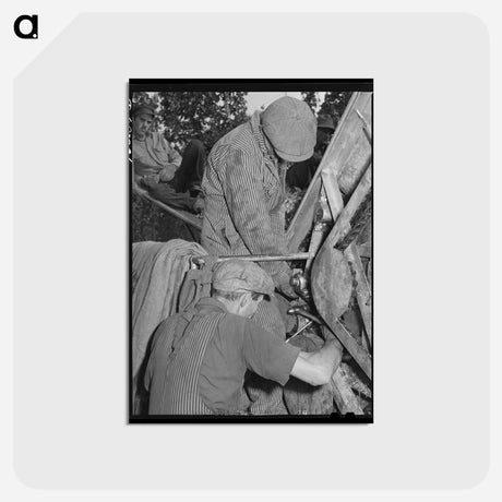 アートポストカード-Portable-Type Hop Picker
 - ラッセル リー Postcard.