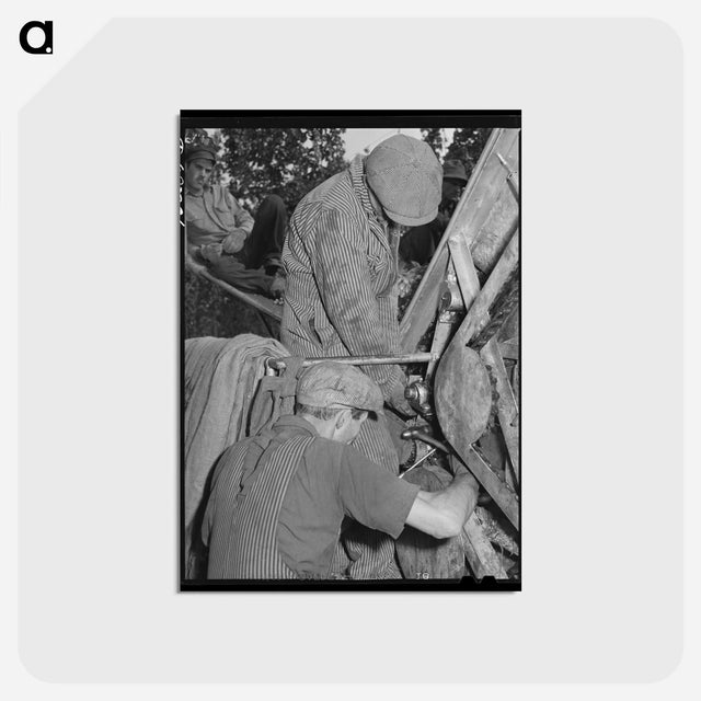 アートポストカード-Portable-Type Hop Picker
 - ラッセル リー Postcard.