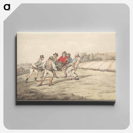 アートパネル-Qualified Horses and Unqualified Riders: Returning Home in Triumph. He Disdain'd a Slothful Easey Life; so Took to Hunting
 - イェール大学アートギャラリー Canvas.