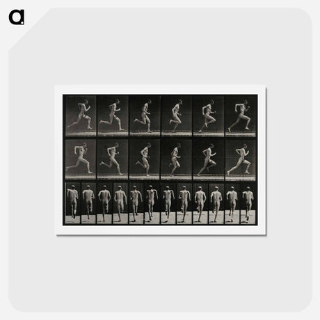 アートポストカード-Sprinting Man
 - エドワード マイブリッジ Postcard.
