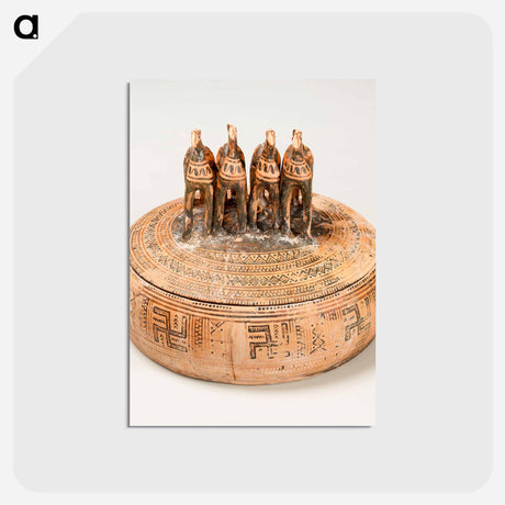アートポストカード-Attic Geometric Horse Pyxis
 - バーンズ・コレクション Postcard.