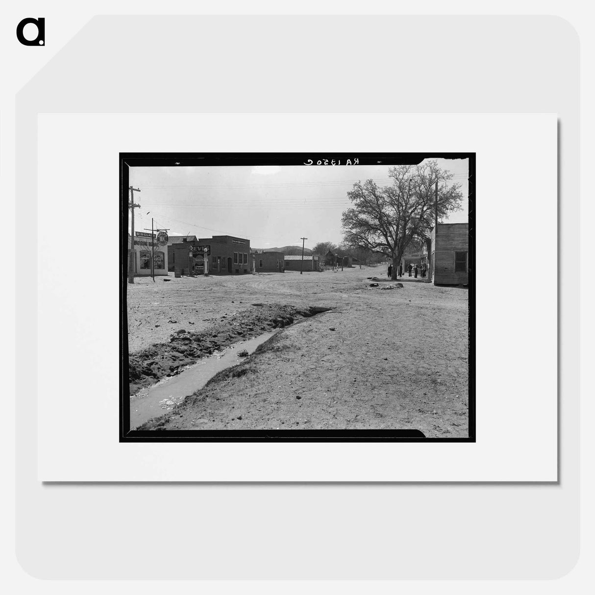 Main street of town - Dorothea Lange Poster.