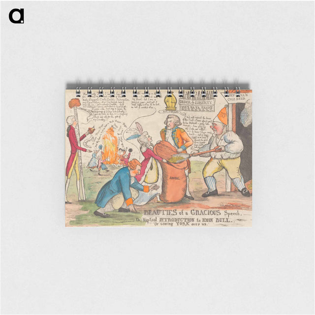 アートメモ帳-Beauties of a Gracious Speech, Or, Nuptial Introduction to John Bull, Or coming York over us
 - イェール大学アートギャラリー Memo.