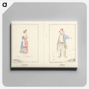 アートパネル-Paysanne de Cracouie; Paysan de Kalmieux
 - イェール大学アートギャラリー Canvas.