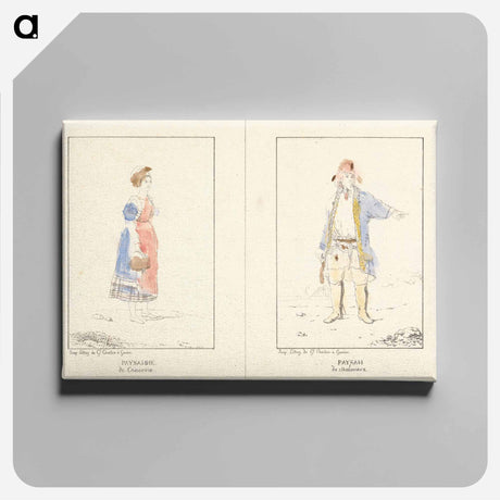 アートパネル-Paysanne de Cracouie; Paysan de Kalmieux
 - イェール大学アートギャラリー Canvas.
