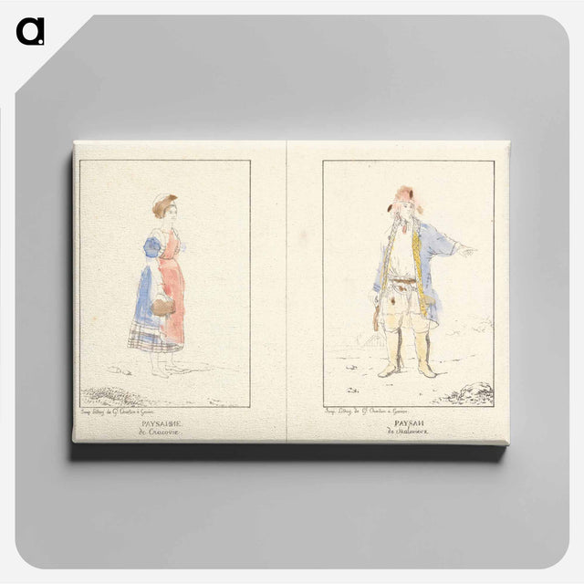 アートパネル-Paysanne de Cracouie; Paysan de Kalmieux
 - イェール大学アートギャラリー Canvas.