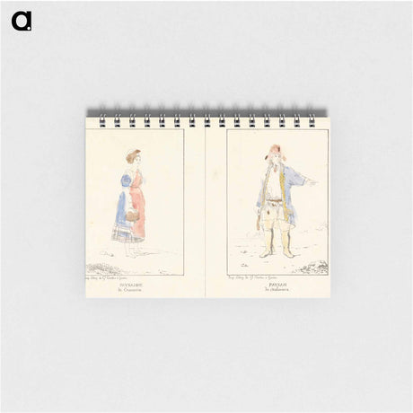 アートメモ帳-Paysanne de Cracouie; Paysan de Kalmieux
 - イェール大学アートギャラリー Memo.