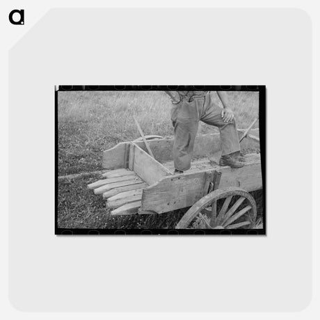 アートポストカード-Wagon on Cut-Over Farm
 - ラッセル リー Postcard.