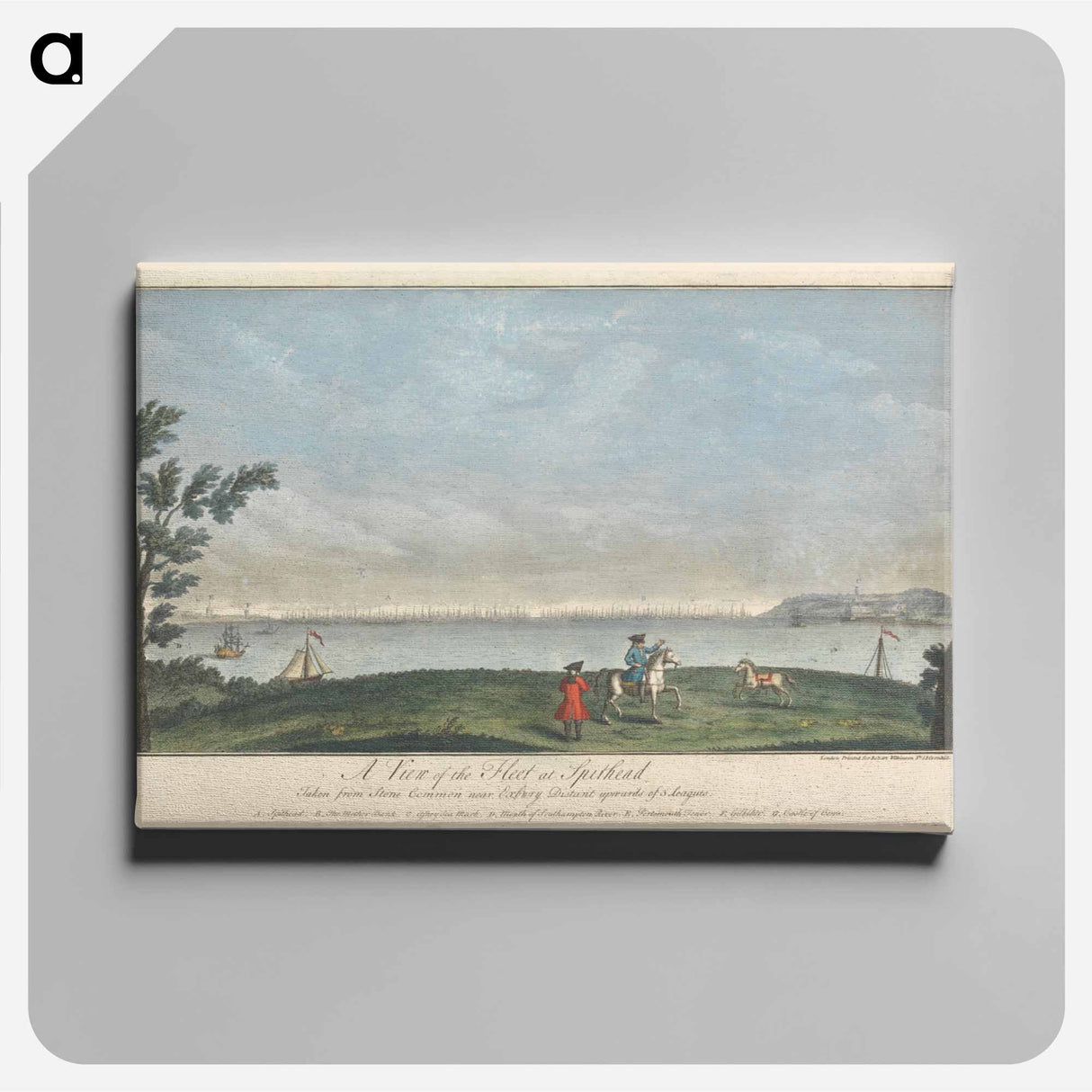 アートパネル-A View of the Fleet at Spithead, Taken from Stone Common near Exbury Distant upwards of 3 Leagues
 - イェール大学アートギャラリー Canvas.