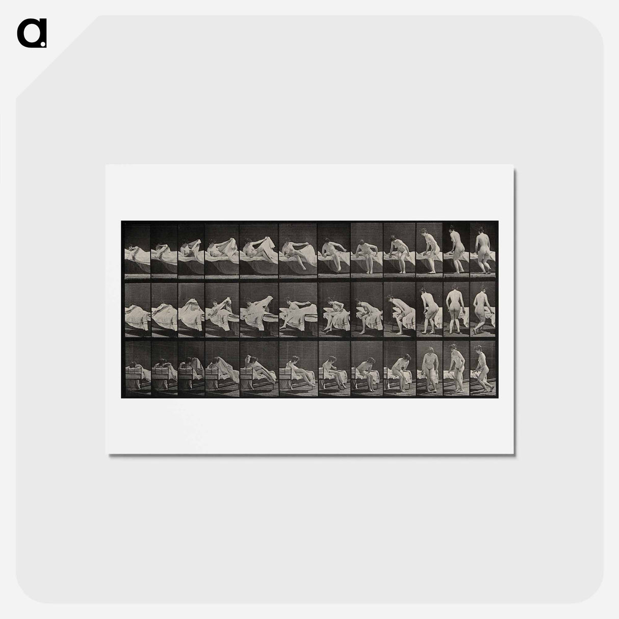 アートポストカード-Woman Emerging
 - エドワード マイブリッジ Postcard.