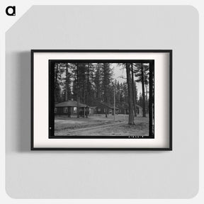 アートポスター-View of new model company lumber town housing for millworkers - ドロテア ラング Poster.
