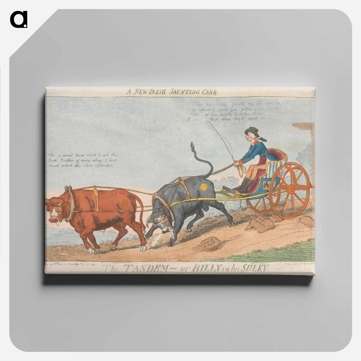 アートパネル-A New Irish Jaunting Carr. The Tandem - or Billy in His Sulky
 - イェール大学アートギャラリー Canvas.