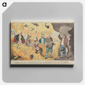 アートパネル-"Hell in an Uproar: or an Express from the Committee"
 - イェール大学アートギャラリー Canvas.