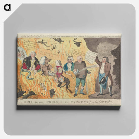 アートパネル-"Hell in an Uproar: or an Express from the Committee"
 - イェール大学アートギャラリー Canvas.