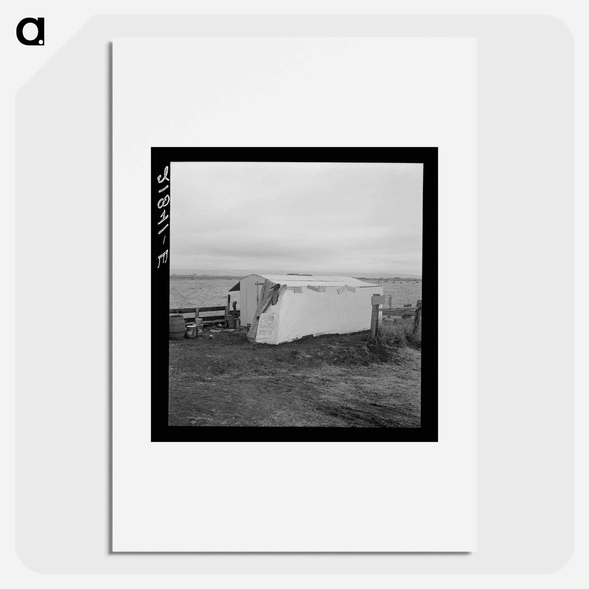 Potato Pickers' Camp - Dorothea Lange Poster.