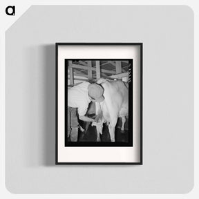 アートポスター-Drying the Cow's Bag
 - ラッセル リー Poster.