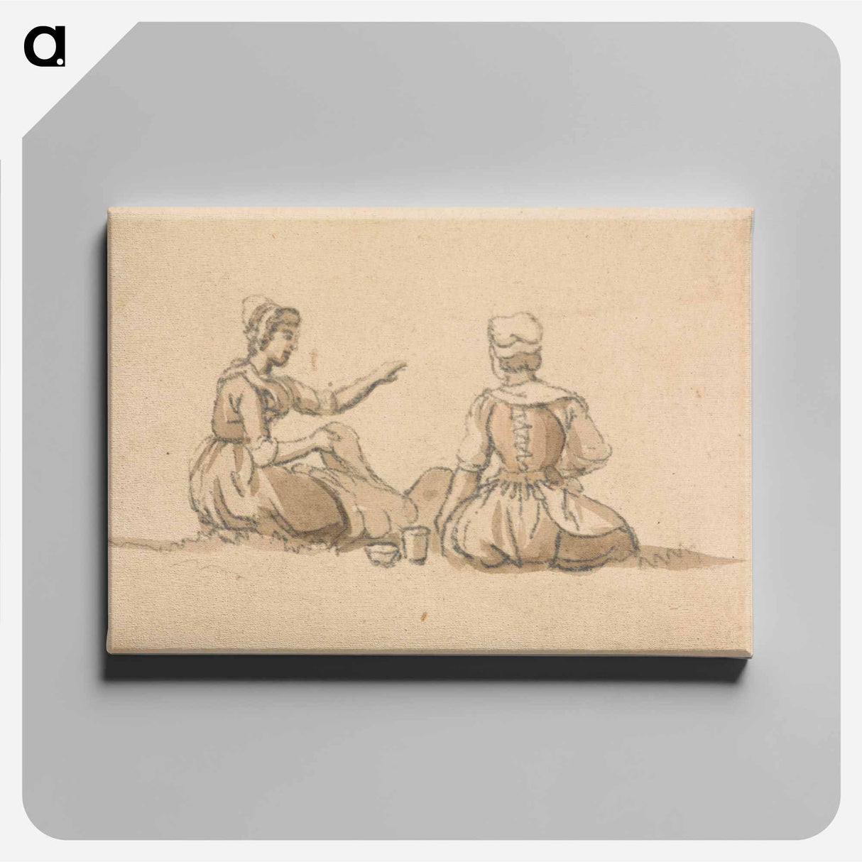 アートパネル-Two Girls Seated
 - イェール大学アートギャラリー Canvas.