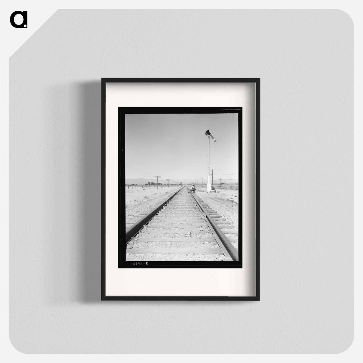 Looking east down the railroad track, near Calipatria, California - Dorothea Lange Poster.