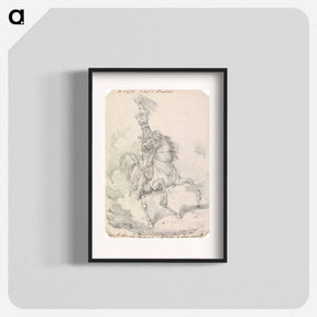 アートポスター-Hussar with High Plume in His Helmet, Mounted on a Horse, With High Held Swishing Tail
 - イェール大学アートギャラリー Poster.