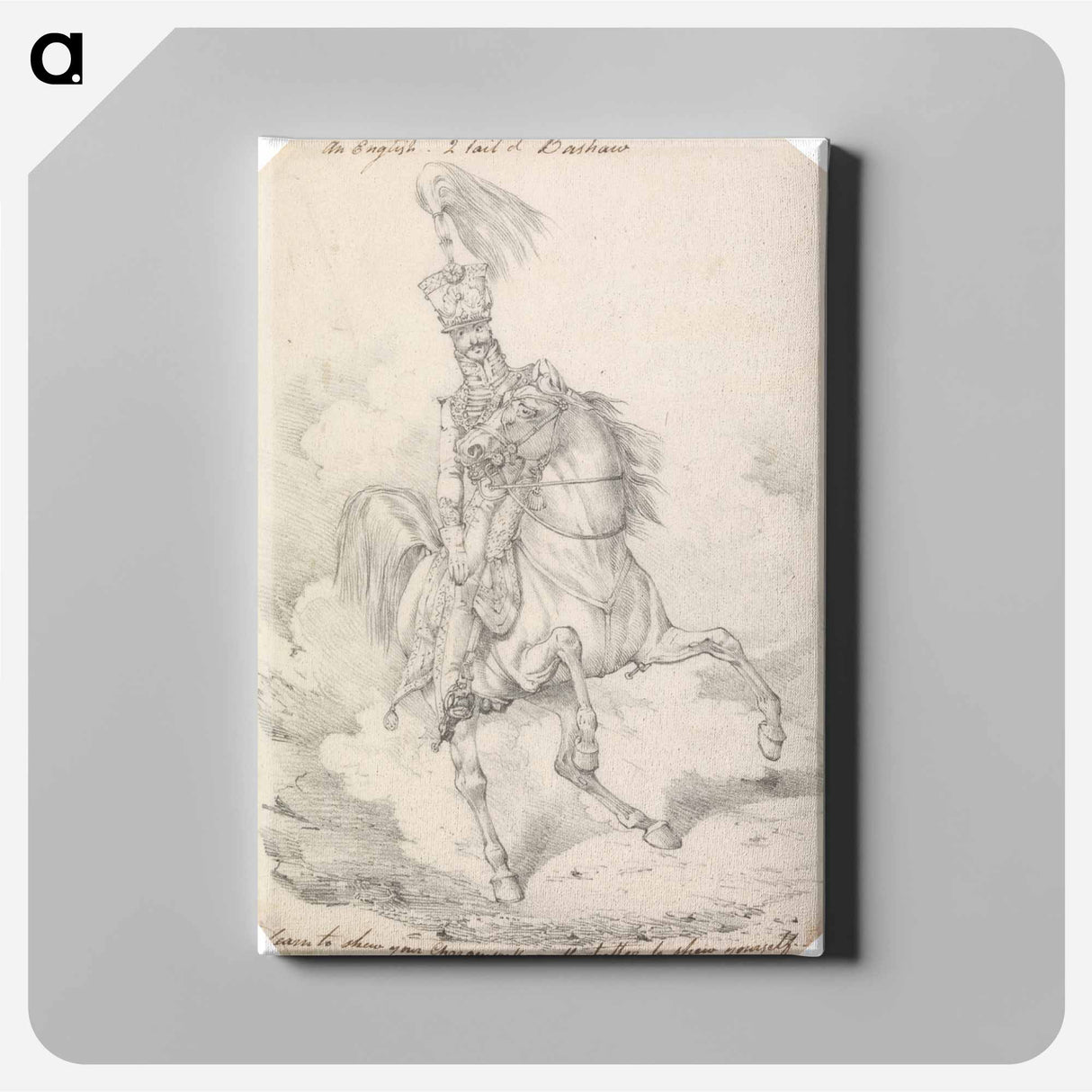アートパネル-Hussar with High Plume in His Helmet, Mounted on a Horse, With High Held Swishing Tail
 - イェール大学アートギャラリー Canvas.