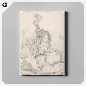 アートパネル-Hussar with High Plume in His Helmet, Mounted on a Horse, With High Held Swishing Tail
 - イェール大学アートギャラリー Canvas.