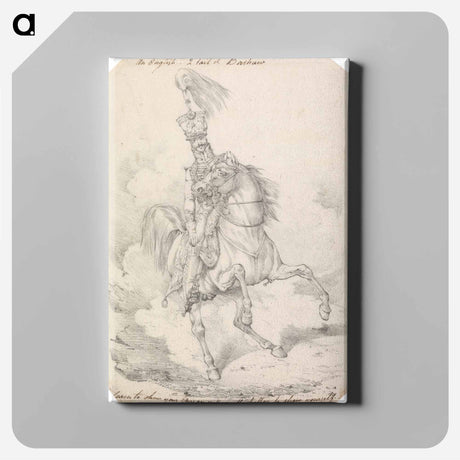 アートパネル-Hussar with High Plume in His Helmet, Mounted on a Horse, With High Held Swishing Tail
 - イェール大学アートギャラリー Canvas.