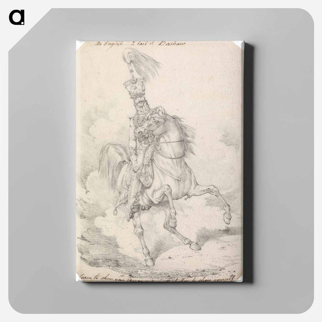 アートパネル-Hussar with High Plume in His Helmet, Mounted on a Horse, With High Held Swishing Tail
 - イェール大学アートギャラリー Canvas.
