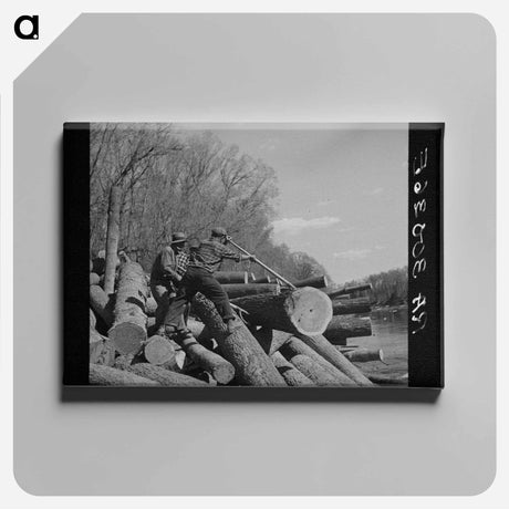 アートパネル-Lumberjack's Log Raft
 - ラッセル リー Canvas.