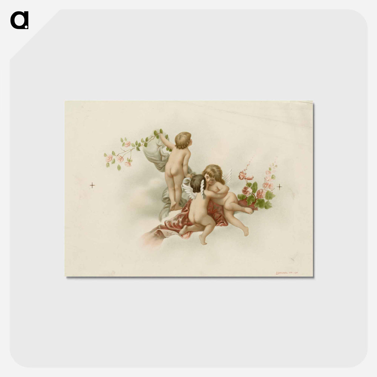 アートポストカード-Cherubs in Space
 - ボストン公共図書館 Postcard.
