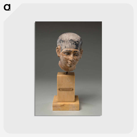 アートポストカード-Head of a Man from a Ka Statue
 - バーンズ・コレクション Postcard.