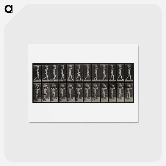 アートポストカード-Woman with Load
 - エドワード マイブリッジ Postcard.