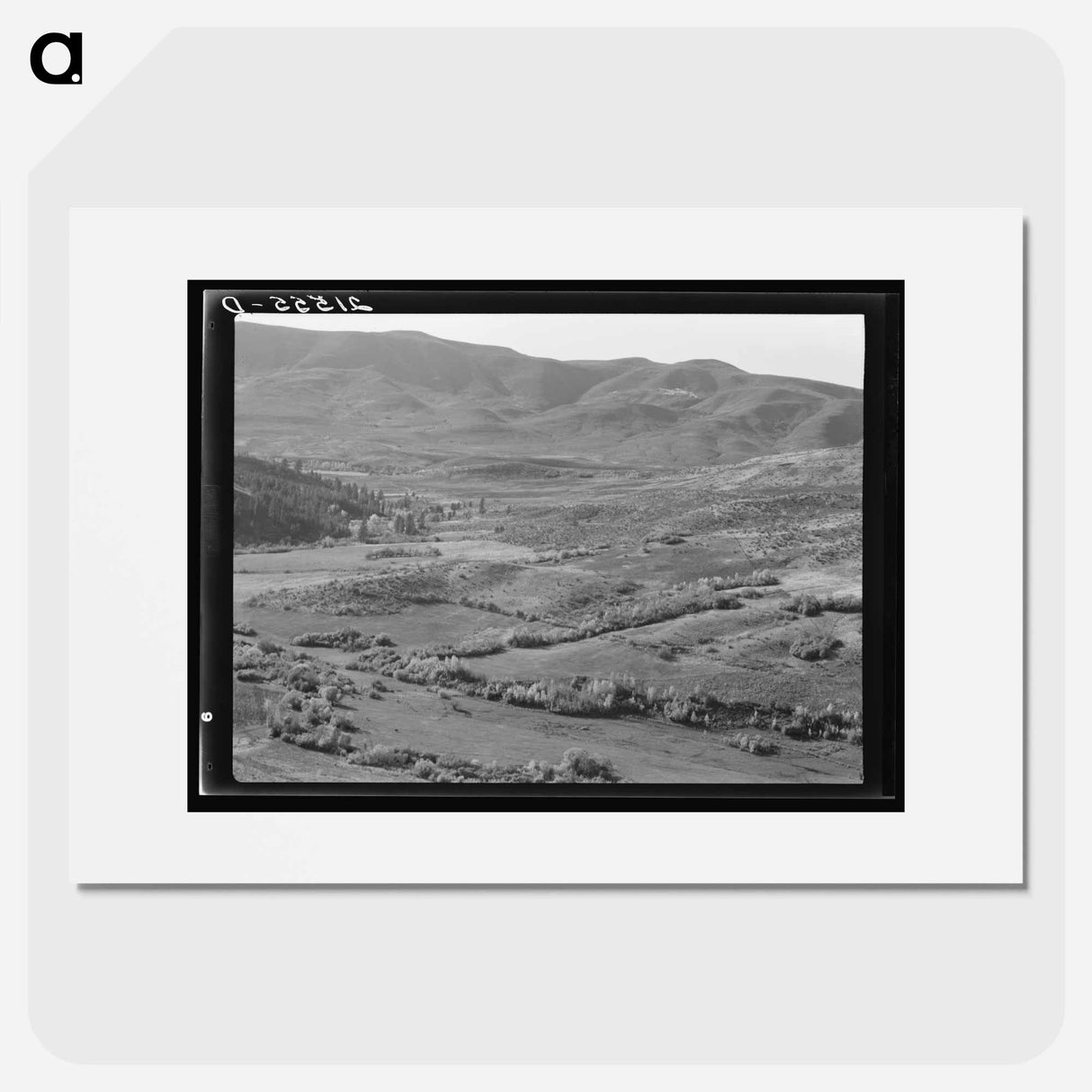 View of small valley, dry farming. Gem County, Idaho. - Dorothea Lange Poster.