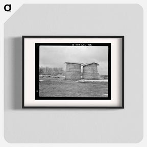 アートポスター-Open Corn Crib
 - ラッセル リー Poster.