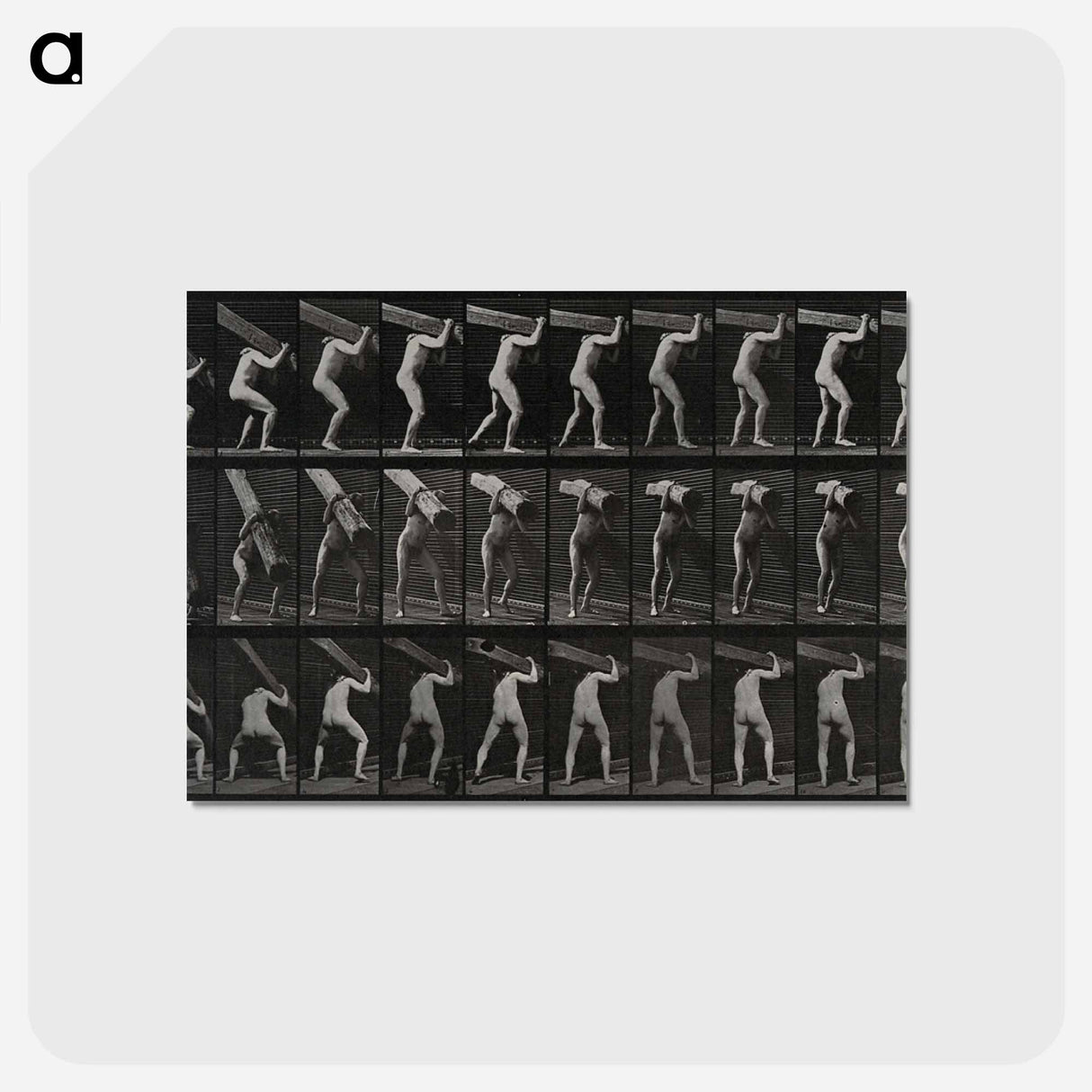 アートポストカード-Man with Trunk
 - エドワード マイブリッジ Postcard.