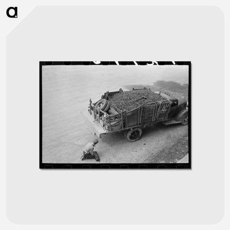 アートポストカード-Unloading Gravel
 - ラッセル リー Postcard.