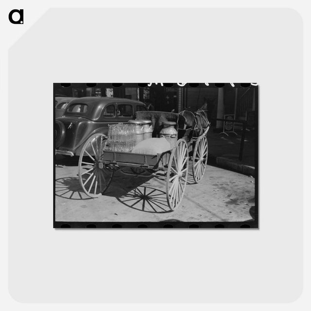 アートポストカード-Farmer's Wagon in Town
 - ラッセル リー Postcard.